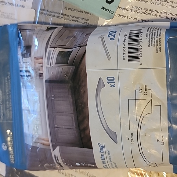 Brainerd 10 multi pack polish chrome handles 3 inch. - Picture 3 of 4